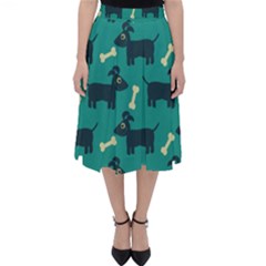 Happy Dogs Animals Pattern Classic Midi Skirt by Ket1n9