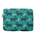 Happy Dogs Animals Pattern 14  Vertical Laptop Sleeve Case With Pocket View1