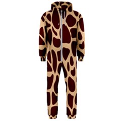 Animal Print Girraf Patterns Hooded Jumpsuit (men) by Ket1n9