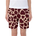 Animal Print Girraf Patterns Women s Basketball Shorts View1