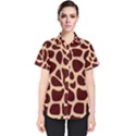 Animal Print Girraf Patterns Women s Short Sleeve Shirt View1