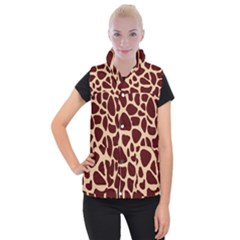 Animal Print Girraf Patterns Women s Button Up Vest