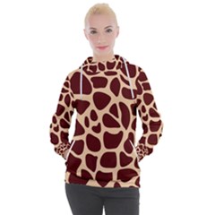 Animal Print Girraf Patterns Women s Hooded Pullover