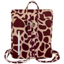 Animal Print Girraf Patterns Flap Top Backpack View3