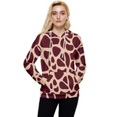 Animal Print Girraf Patterns Women s Lightweight Drawstring Hoodie