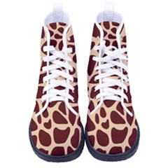 Animal Print Girraf Patterns Men s High-top Canvas Sneakers by Ket1n9