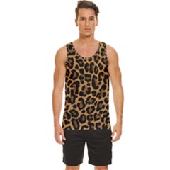 Tiger Skin Art Pattern Men s Wide Collar Tank Top by Ket1n9