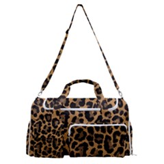 Tiger Skin Art Pattern Sports Gym Duffle Bag With Shoe Compartment