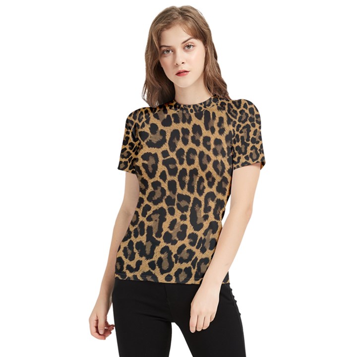 Tiger Skin Art Pattern Women s Short Sleeve Rash Guard