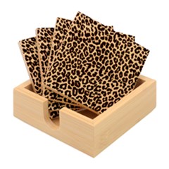 Tiger Skin Art Pattern Bamboo Coaster Set by Ket1n9