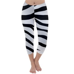 White Tiger Skin Capri Winter Leggings 