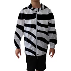 White Tiger Skin Kids  Hooded Windbreaker