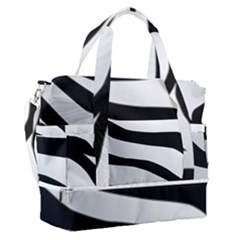 White Tiger Skin Sports Shoulder Bag With Shoes Compartment