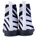 White Tiger Skin Kid s High-Top Canvas Sneakers View4