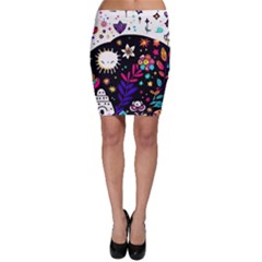 Rainbow Fun Cute Minimal Doodle Bodycon Skirt by Bedest