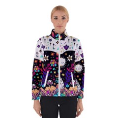 Rainbow Fun Cute Minimal Doodle Women s Bomber Jacket