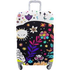 Rainbow Fun Cute Minimal Doodle Luggage Cover (large) by Bedest