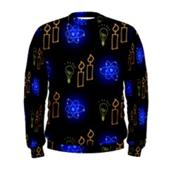 Background Doodles Candles Graphic Men s Sweatshirt