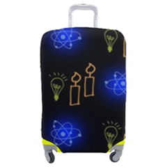 Background Doodles Candles Graphic Luggage Cover (medium) by Bedest