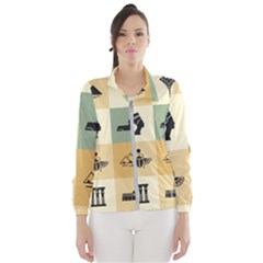 Egyptian Flat Style Icons Women s Windbreaker