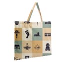 Egyptian Flat Style Icons Zipper Large Tote Bag View2