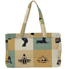 Egyptian Flat Style Icons Canvas Work Bag by Bedest