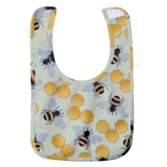 Bees Pattern Honey Bee Bug Honeycomb Honey Beehive Baby Bib by Bedest