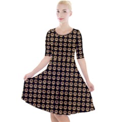 Olimedblk Quarter Sleeve A-line Dress by snowwhitegirl