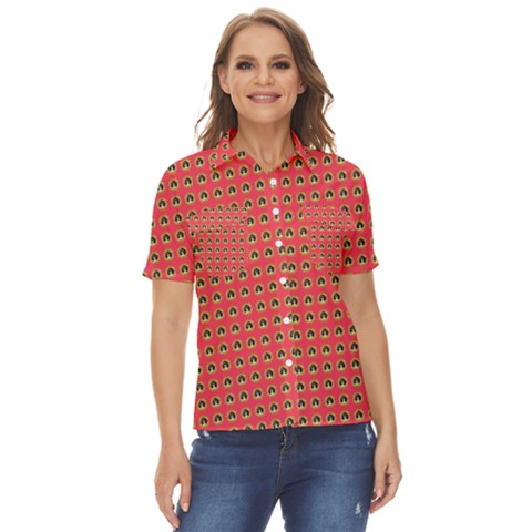 Olimedsalmn Women s Short Sleeve Double Pocket Shirt by snowwhitegirl