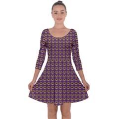 Olimedpurp Quarter Sleeve Skater Dress by snowwhitegirl