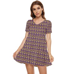 Olimedpurp Tiered Short Sleeve Babydoll Dress by snowwhitegirl