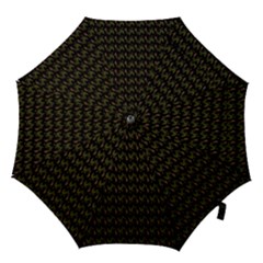 Fern Pattern 2 Black Hook Handle Umbrellas (small) by snowwhitegirl