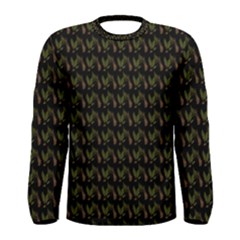 Fern Pattern 2 Black Men s Long Sleeve T-shirt