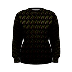 Fern Pattern 2 Black Women s Sweatshirt