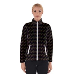 Fern Pattern 2 Black Women s Bomber Jacket