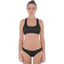 Fern Pattern 2 Black Cross Back Hipster Bikini Set View1