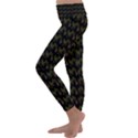 Fern Pattern 2 Black Kids  Lightweight Velour Classic Yoga Leggings View2