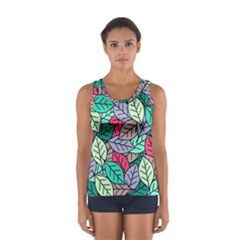 Pattern Leaves Background Nature Sport Tank Top 