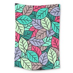 Pattern Leaves Background Nature Large Tapestry by Proyonanggan