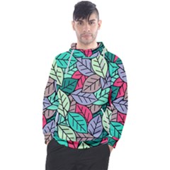 Pattern Leaves Background Nature Men s Pullover Hoodie