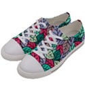 Pattern Leaves Background Nature Women s Low Top Canvas Sneakers View2