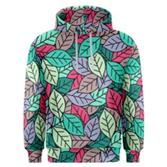 Pattern Leaves Background Nature Men s Overhead Hoodie