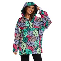 Pattern Leaves Background Nature Women s Ski And Snowboard Waterproof Breathable Jacket