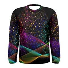 Particles Waves Line Multicoloured Men s Long Sleeve T-shirt