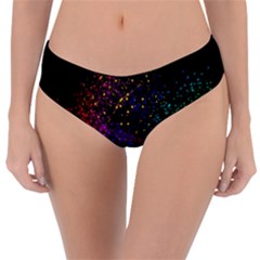 Particles Waves Line Multicoloured Reversible Classic Bikini Bottoms by Proyonanggan