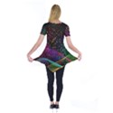 Particles Waves Line Multicoloured Short Sleeve Tunic  View2