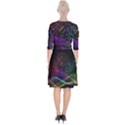 Particles Waves Line Multicoloured Wrap Up Cocktail Dress View2