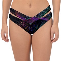 Particles Waves Line Multicoloured Double Strap Halter Bikini Bottoms by Proyonanggan