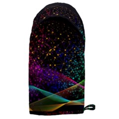 Particles Waves Line Multicoloured Microwave Oven Glove by Proyonanggan