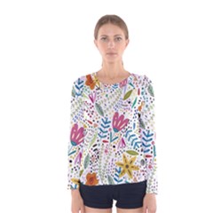 Flowers Nature Wallpaper Background Women s Long Sleeve T-shirt